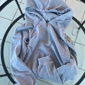 Gray crop hoodie